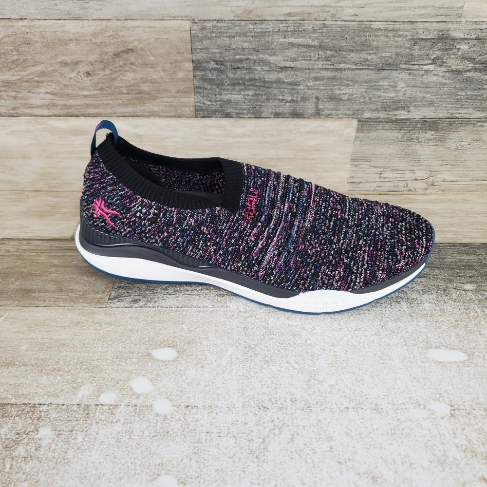 Kuru Stride Womens Shoes Sz 11 M Running Jet Black Confetti‎ Slip On Sneakers